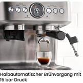 Chefman Crema Supreme Espressomachine met Geïntegreerde Molen - RVS
