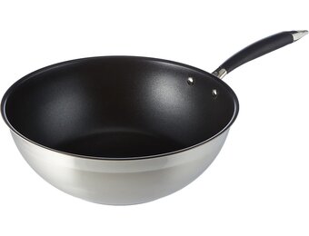 Amazon Basics Wokpan, 28 cm, zwart
