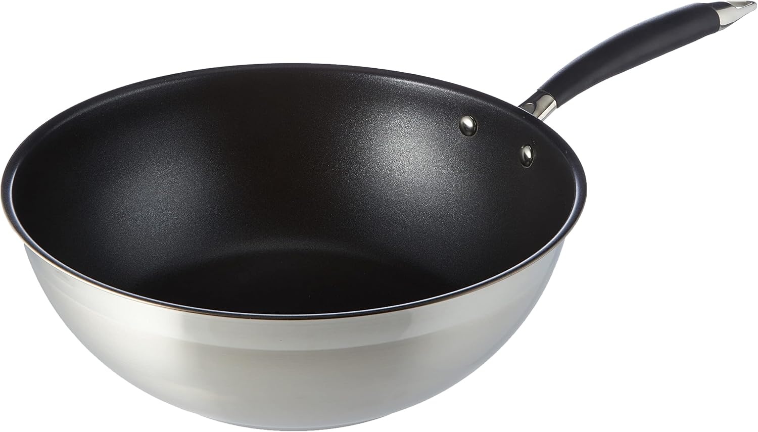 Amazon Basics Wokpan, 28 cm, zwart