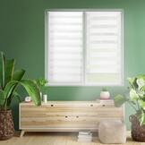 Interblind Duo Rolgordijn EasyFix 60 x 130 cm - Zonder boren - Wit