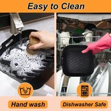 GINOYA 2 stks Grote Air Fryer Liners, 20,5 cm XXL Siliconen Vierkante Air Fryer Accessoires voor voor Vortex Plus 8.5L, LLIVEKIT 7L Air Fryer (buiten: 23cm)