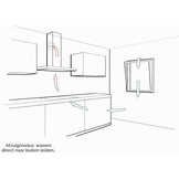 Bauknecht DBAH 65 LM X afzuigkap platte kap / 60 cm/geschikt voor afvoerlucht en recirculatieluchtwerking / 85,8 kWh/LED / 3 standen/energie-efficiëntieklasse D - Maat Leistung 180W