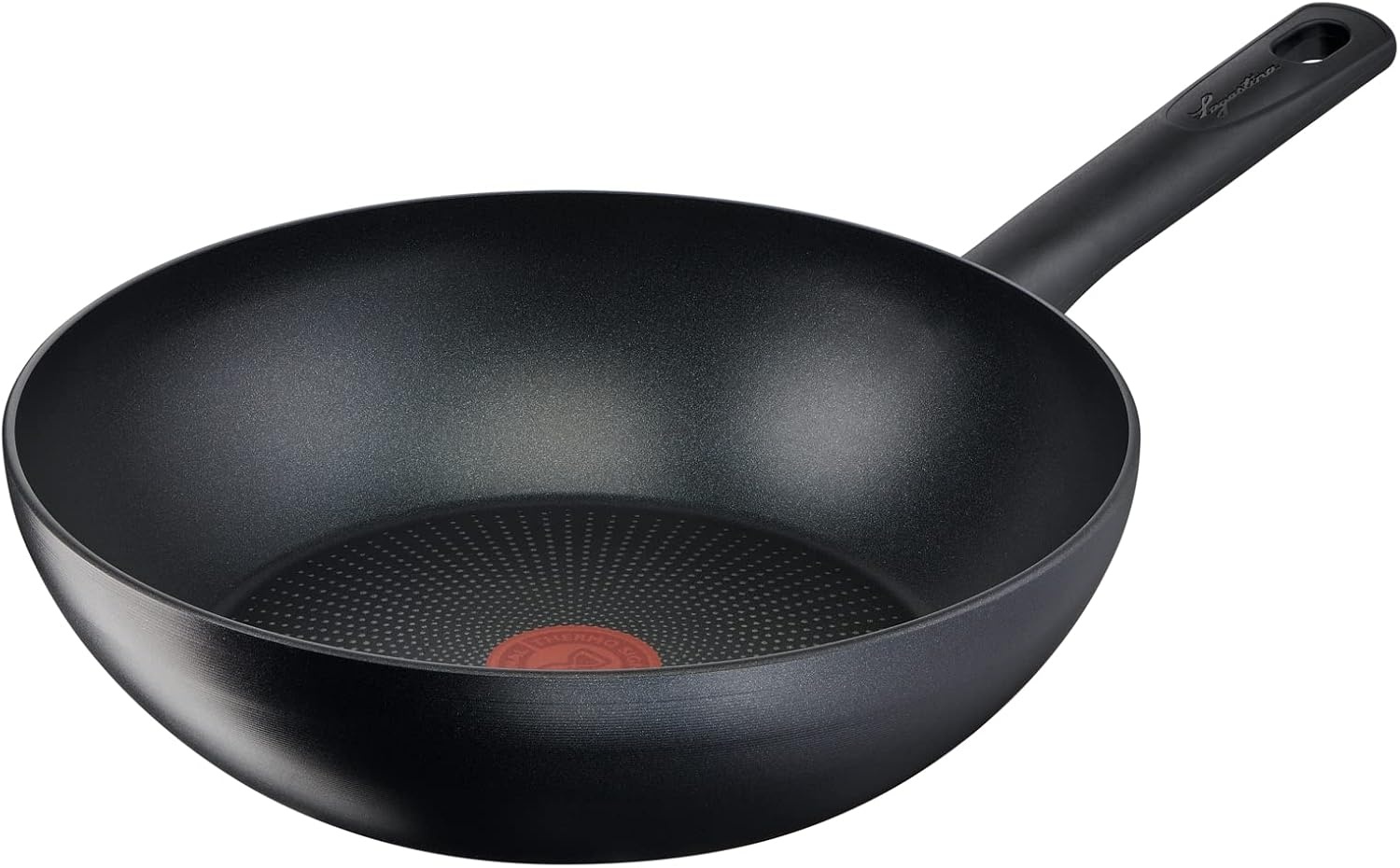 Lagostina Rigenera Antiaanbakpan met aluminium behuizing, Ø 32 cm, inductiepan voor gas en oven, thermosignaal kookindicator, krasbestendige coating, ergonomische handgreep - Maat Ø 32 cm