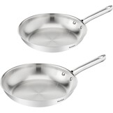 Tefal Duetto On Pannenset, 2-delig, 24/28 cm, onverzegeld, dikke warmteverspreidingsbodem, comfortabele handgreep, duurzaam, geschikt voor alle warmtebronnen, roestvrij staal, B866S234