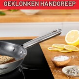Tefal Duetto On Pannenset, 2-delig, 24/28 cm, onverzegeld, dikke warmteverspreidingsbodem, comfortabele handgreep, duurzaam, geschikt voor alle warmtebronnen, roestvrij staal, B866S234
