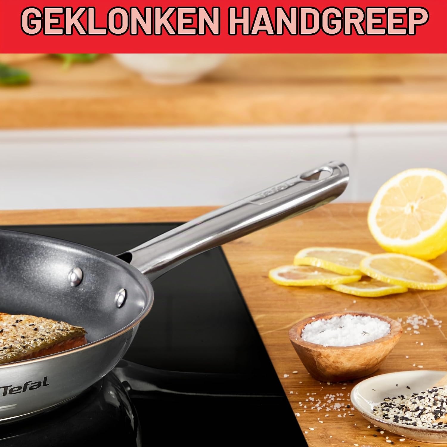 Tefal Duetto On Pannenset, 2-delig, 24/28 cm, onverzegeld, dikke warmteverspreidingsbodem, comfortabele handgreep, duurzaam, geschikt voor alle warmtebronnen, roestvrij staal, B866S234