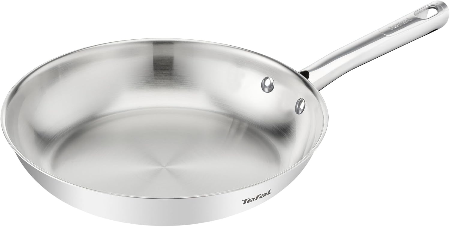 Tefal Duetto On Pannenset, 2-delig, 24/28 cm, onverzegeld, dikke warmteverspreidingsbodem, comfortabele handgreep, duurzaam, geschikt voor alle warmtebronnen, roestvrij staal, B866S234