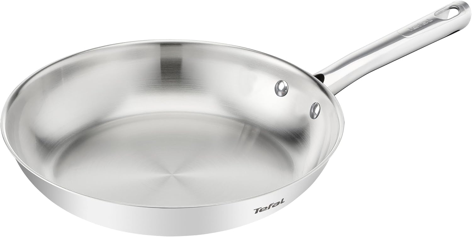 Tefal Duetto On Pannenset, 2-delig, 24/28 cm, onverzegeld, dikke warmteverspreidingsbodem, comfortabele handgreep, duurzaam, geschikt voor alle warmtebronnen, roestvrij staal, B866S234