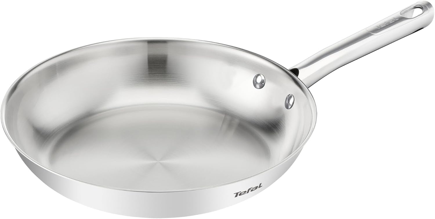 Tefal Duetto On Pannenset, 2-delig, 24/28 cm, onverzegeld, dikke warmteverspreidingsbodem, comfortabele handgreep, duurzaam, geschikt voor alle warmtebronnen, roestvrij staal, B866S234