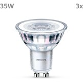 Philips, LED Spotlampen, GU10 fitting, 255lm, 35W, Set van 6