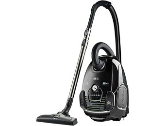 AEG Stofzuiger met Zak, VX7-2-X-Nieuwe technische versie, Zuigkrachtregeling, Parkeerfunctie, 3in1 multifunctioneel mondstuk, Hygiënefilter wasbaar, 70 dB, Zwart
