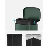 SONGMICS keukenprullenbak, 30 liter, met softclose deksel en binnenemmer