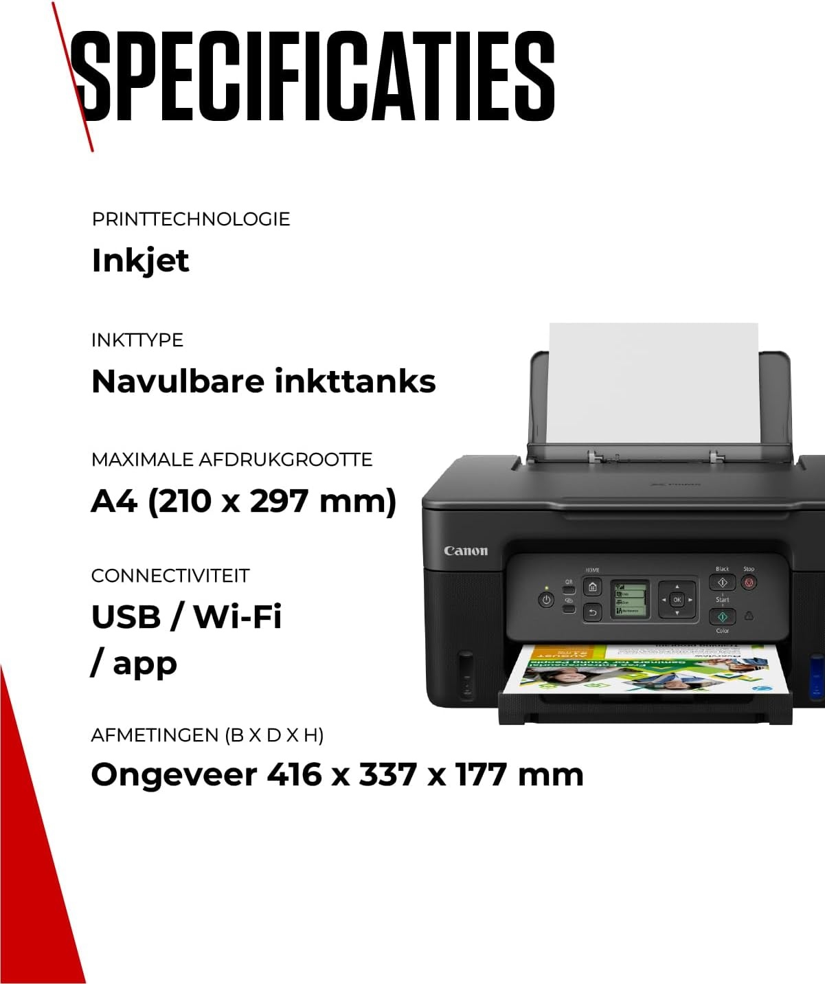 Canon PIXMA G3570 MegaTank Multifunctionele Inkjetprinter