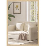 HOMCOM Wandspiegel Decoratieve hangspiegel 50x70cm natuurhout