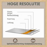 HOMCOM Wandspiegel Decoratieve hangspiegel 50x70cm natuurhout