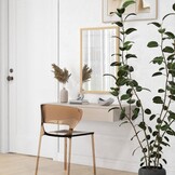 HOMCOM Wandspiegel Decoratieve hangspiegel 50x70cm natuurhout