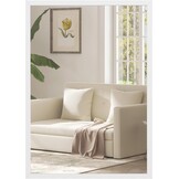 HOMCOM Wandspiegel Decoratieve hangspiegel 50x70cm natuurhout