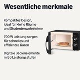 Amazon Basics Solo Magnetron - 20 Liter - 700 Watt - Zwart