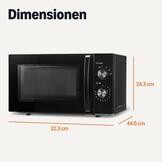 Amazon Basics Solo Magnetron - 20 Liter - 700 Watt - Zwart