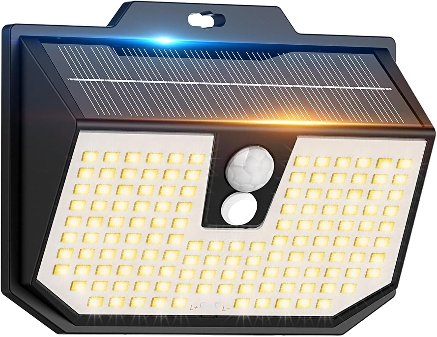 Zonnelamp voor buiten, 3 modi, zonnelamp voor buiten, bewegingsmelder, buitenverlichting, led, zonne-energie, IP65, waterdicht, voor muur, tuin, garage, carport, patio en [3 stuks], koud wit, 6000 K
