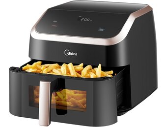 Midea Heteluchtfriteuse, 8 in 1, frituren, braden, bakken, opwarmen, dehydreren - Maat 8.5 L