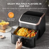 Midea Heteluchtfriteuse, 8 in 1, frituren, braden, bakken, opwarmen, dehydreren - Maat 8.5 L