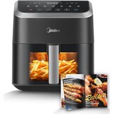 Midea Heteluchtfriteuse, 8 in 1, frituren, braden, bakken, opwarmen, dehydreren - Maat 8.5 L