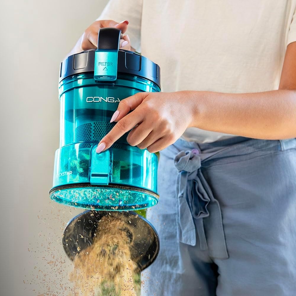 Cecotec Conga Rockstar Cyclonic XL Zakloze sledestofzuiger, 890 W, grote reservoir, 2,5 l, zeer efficiënt filter, verstelbare metalen telescopische slang en accessoires voor meubels en hoeken