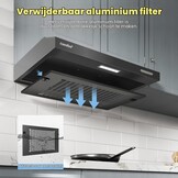 COMFEE' Afzuigkap 60 cm - Onderbouw afzuigkap - 3 snelheden - Zwart