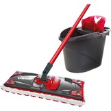 Vileda UltraMax Mopset - Vloerreiniger met Emmer en Uitwringer - Zwart/Rood