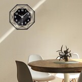 VIVILINEN Grote wandklok zonder tikkende geluiden 58cm van zwart metaal - Maat 58cm-Type 1