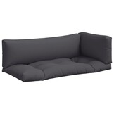 vidaXL Palletkussens 3 st stof antracietkleurig