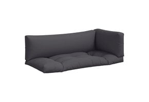 vidaXL Palletkussens 3 st stof antracietkleurig