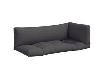 vidaXL Palletkussens 3 st stof antracietkleurig