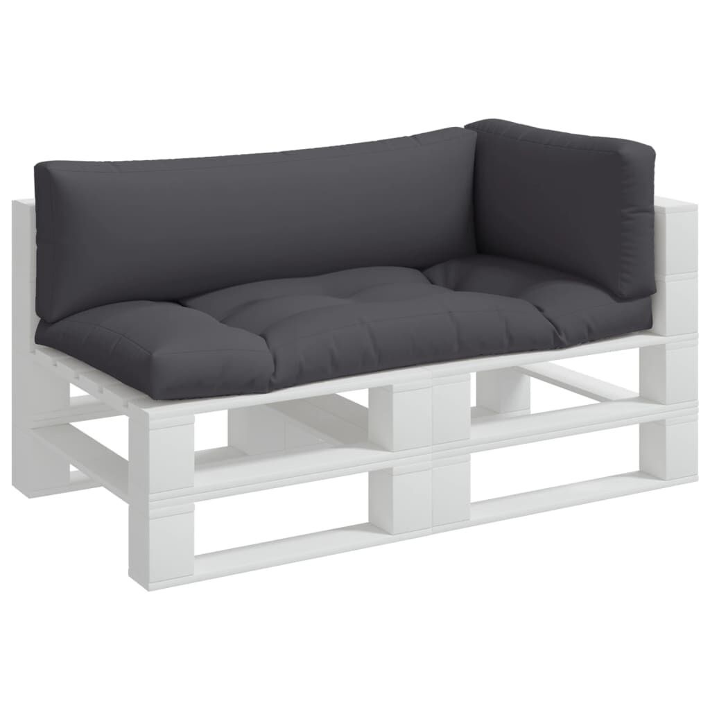 vidaXL Palletkussens 3 st stof antracietkleurig