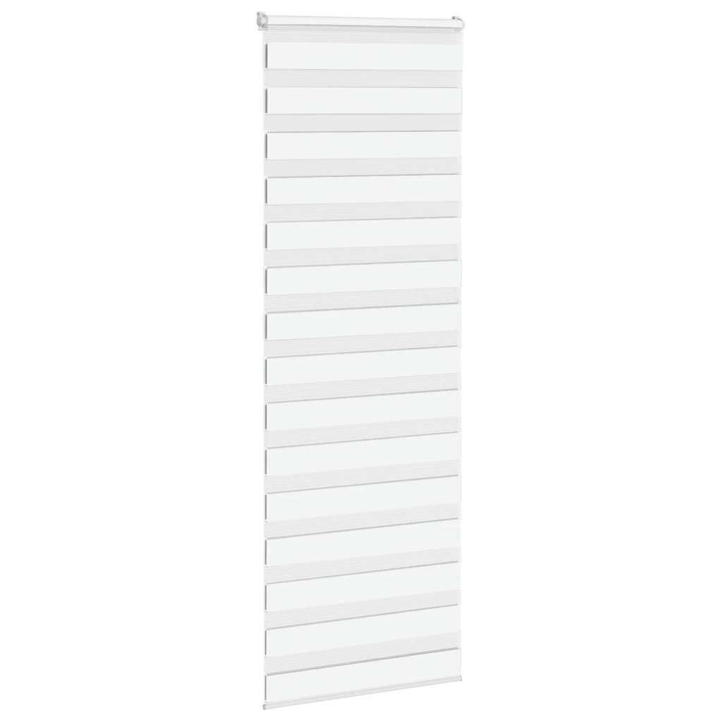 vidaXL Zebra rolgordijn 75x200 cm stofbreedte 70,9 cm polyester wit