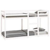 vidaXL Stapelbed 75x190 cm massief grenenhout wit