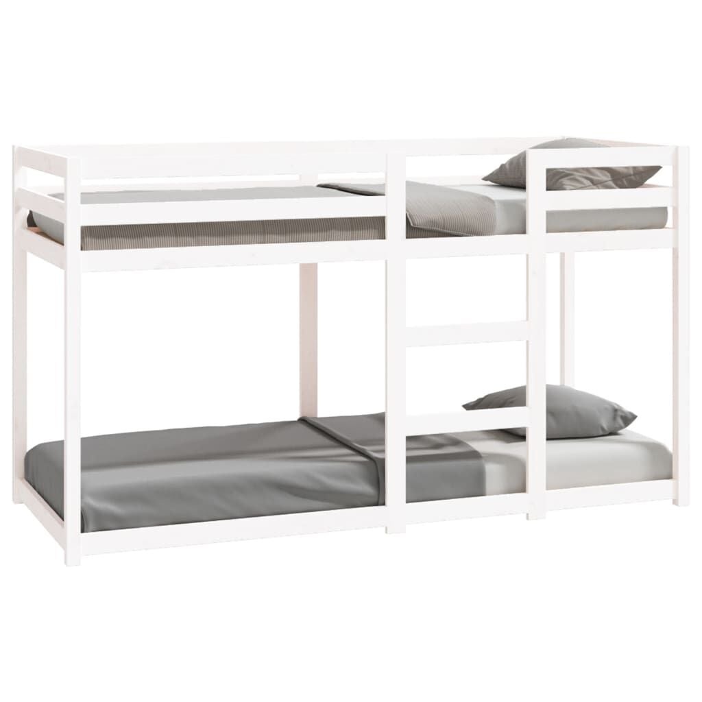 vidaXL Stapelbed 75x190 cm massief grenenhout wit