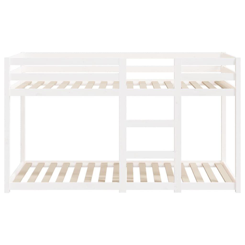 vidaXL Stapelbed 75x190 cm massief grenenhout wit