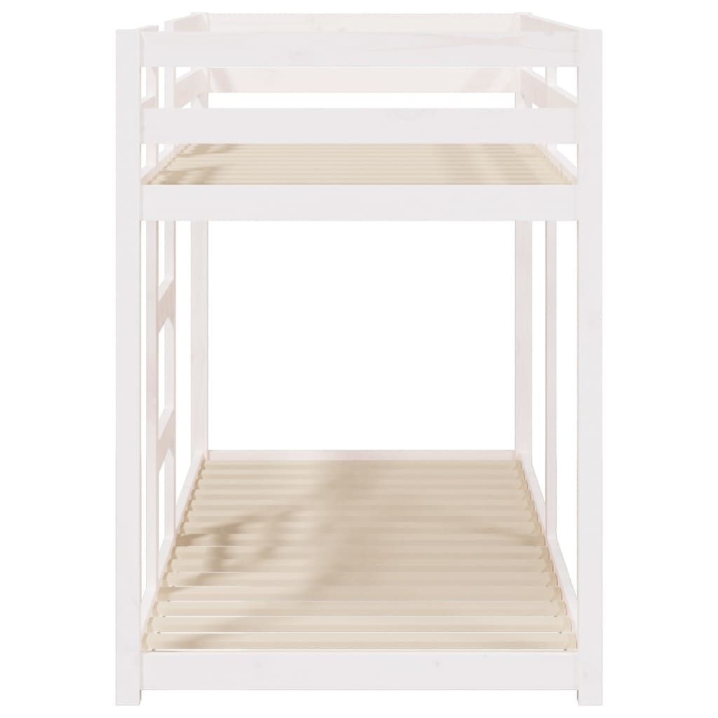 vidaXL Stapelbed 75x190 cm massief grenenhout wit
