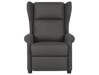 vidaXL Fauteuil verstelbaar stof donkergrijs