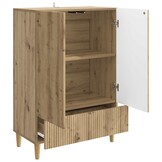 vidaXL Dressoir Artisanaal eiken 66 x 34,5 x 95 cm Bewerkt hout