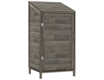 vidaXL Tuinschuur 55x52x112 cm massief vurenhout antracietkleurig