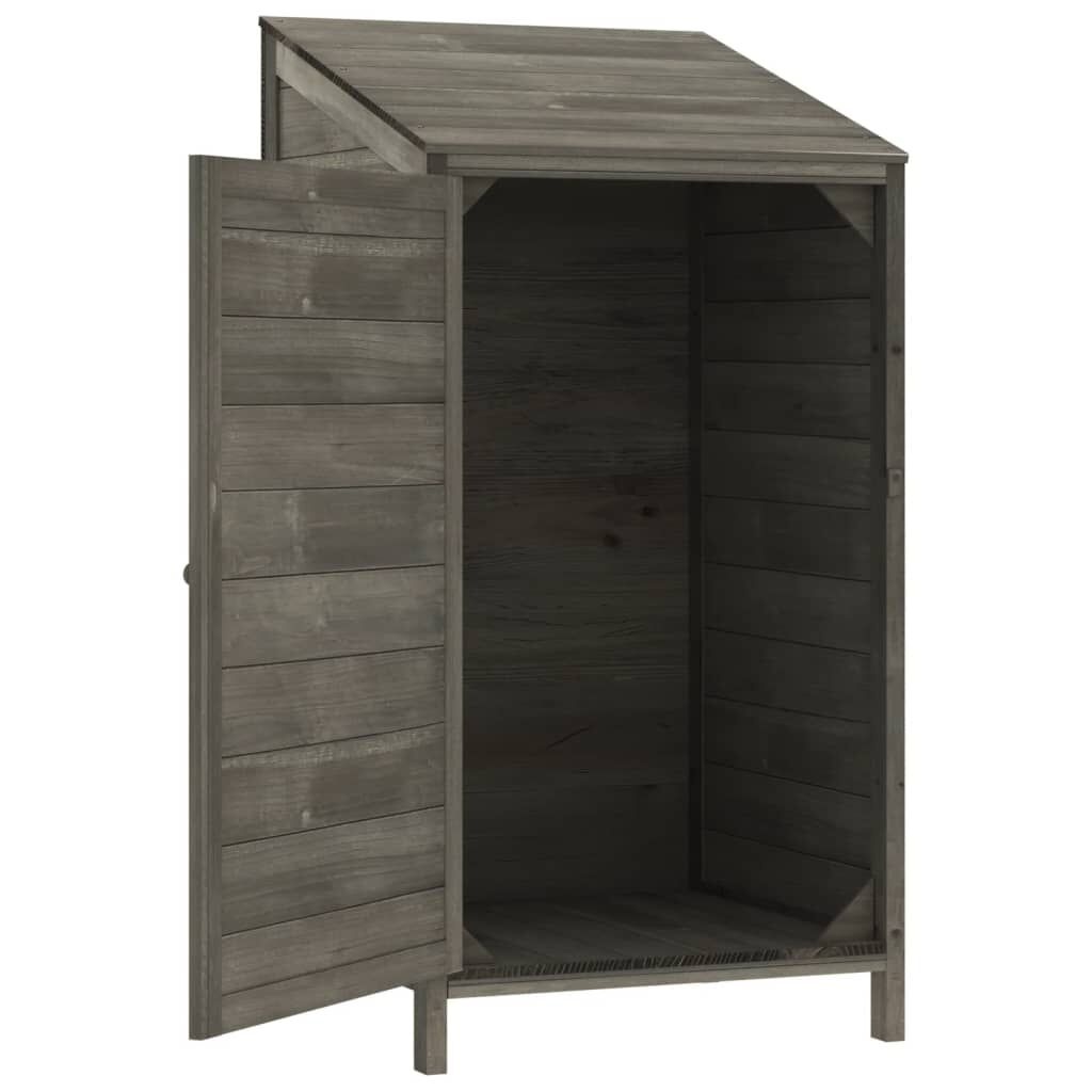 vidaXL Tuinschuur 55x52x112 cm massief vurenhout antracietkleurig