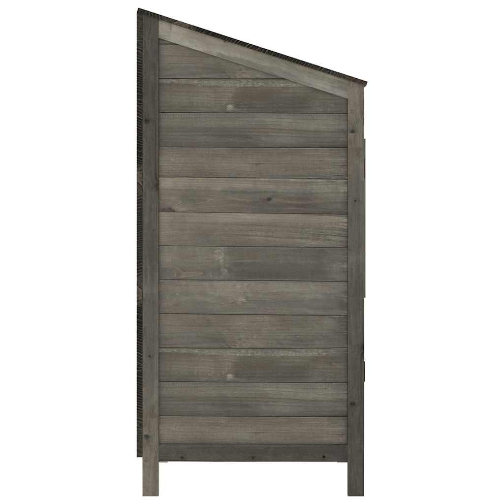 vidaXL Tuinschuur 55x52x112 cm massief vurenhout antracietkleurig
