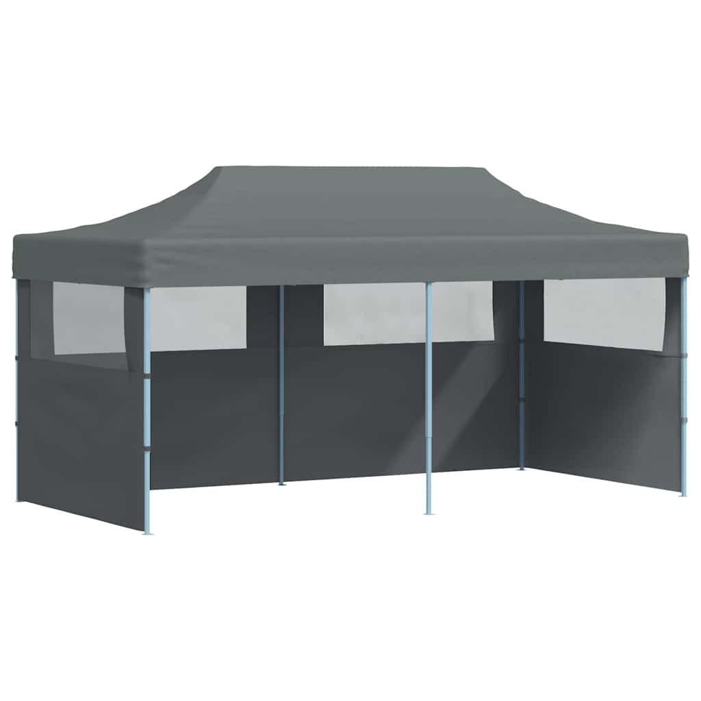 vidaXL Partytent pop-up inklapbaar met zijwanden 3x6 m antraciet