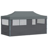 vidaXL Partytent pop-up inklapbaar met zijwanden 3x6 m antraciet