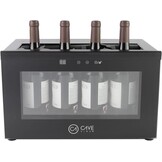 Compacte Wijnkoeler Bar Display voor 6 Rode Wijnen - 12-18°C - RVS Zwart met 55% Korting