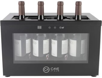 Compacte Wijnkoeler Bar Display voor 6 Rode Wijnen - 12-18°C - RVS Zwart met 55% Korting