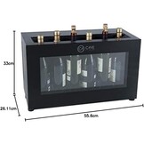 Compacte Wijnkoeler Bar Display voor 6 Rode Wijnen - 12-18°C - RVS Zwart met 55% Korting